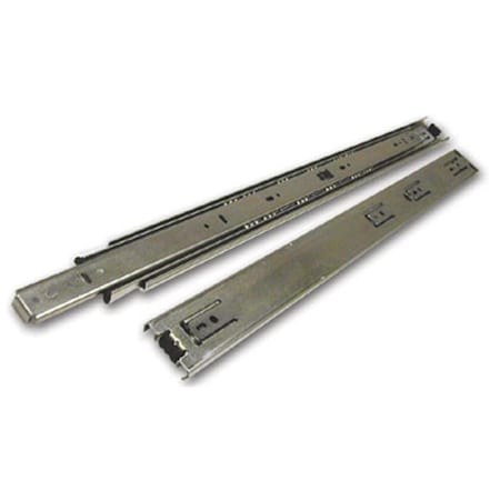 Knape & Vogt 10 In. Full Extension Drawer Slide With Hold-Out - Bright Zinc